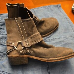 Free People Dark Gray Western Boots